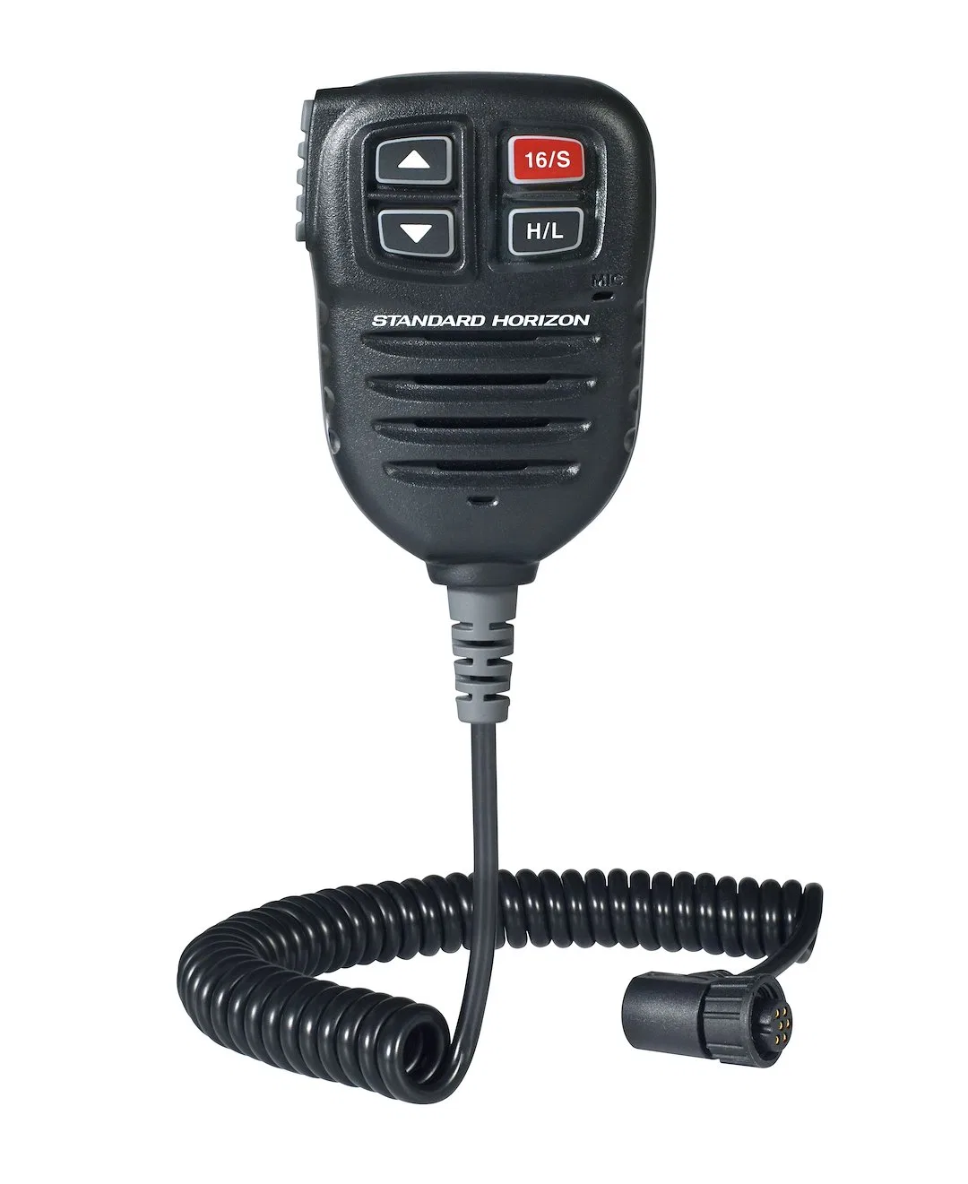 SSM-76H – STANDARD VHF Radio Microphone, For Use With GX6000 Fixed VHF Radio Left Side Push To Talk Black